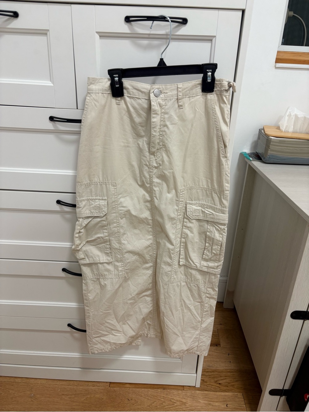 Wild Fable Beige Cargo Skirt with Utility Pockets